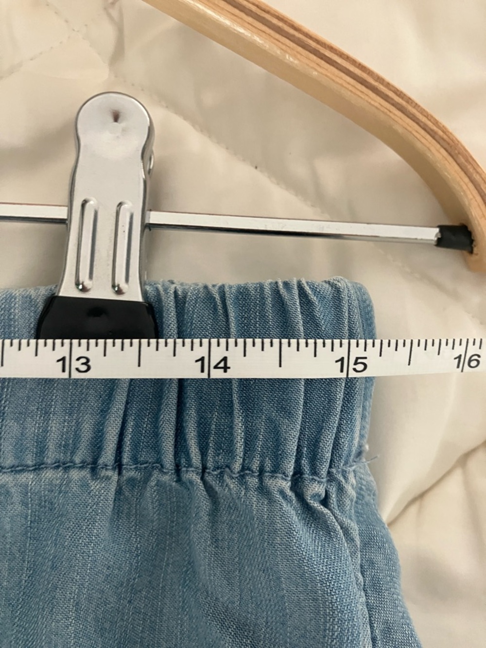 J JILL DENIM Tiered Midi Summer Skirt in Chambray Blue Women’s Size Small GUC - Picture 6 of 9